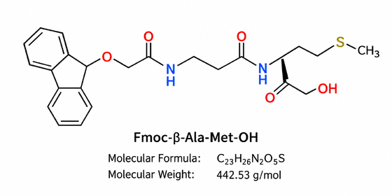 পেপটাইড রিসার্চ অশুচিতা Fmoc-β-Ala-Met-OH HPLC 99+